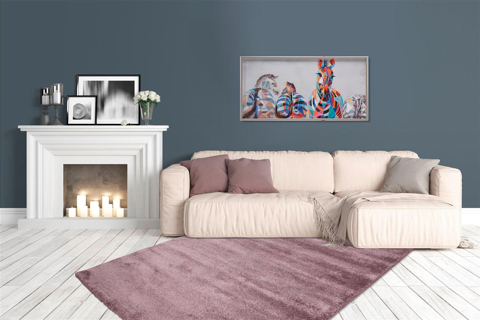 TEPPICH 120/170 cm Saint Lucia 725 Pastellviolett Lila  - Lila, KONVENTIONELL, Textil (120/170cm)