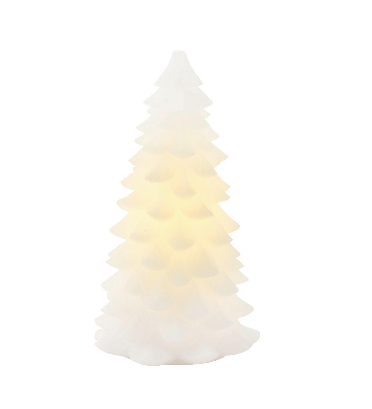 LED-KERZE  - Weiß, KONVENTIONELL, Naturmaterialien (13/23cm)
