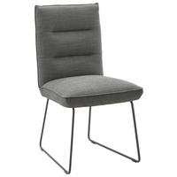STUHL Stahl Flachgewebe  - Dunkelgrau/Schwarz, Design, Textil/Metall (49/93/59cm) - Dieter Knoll