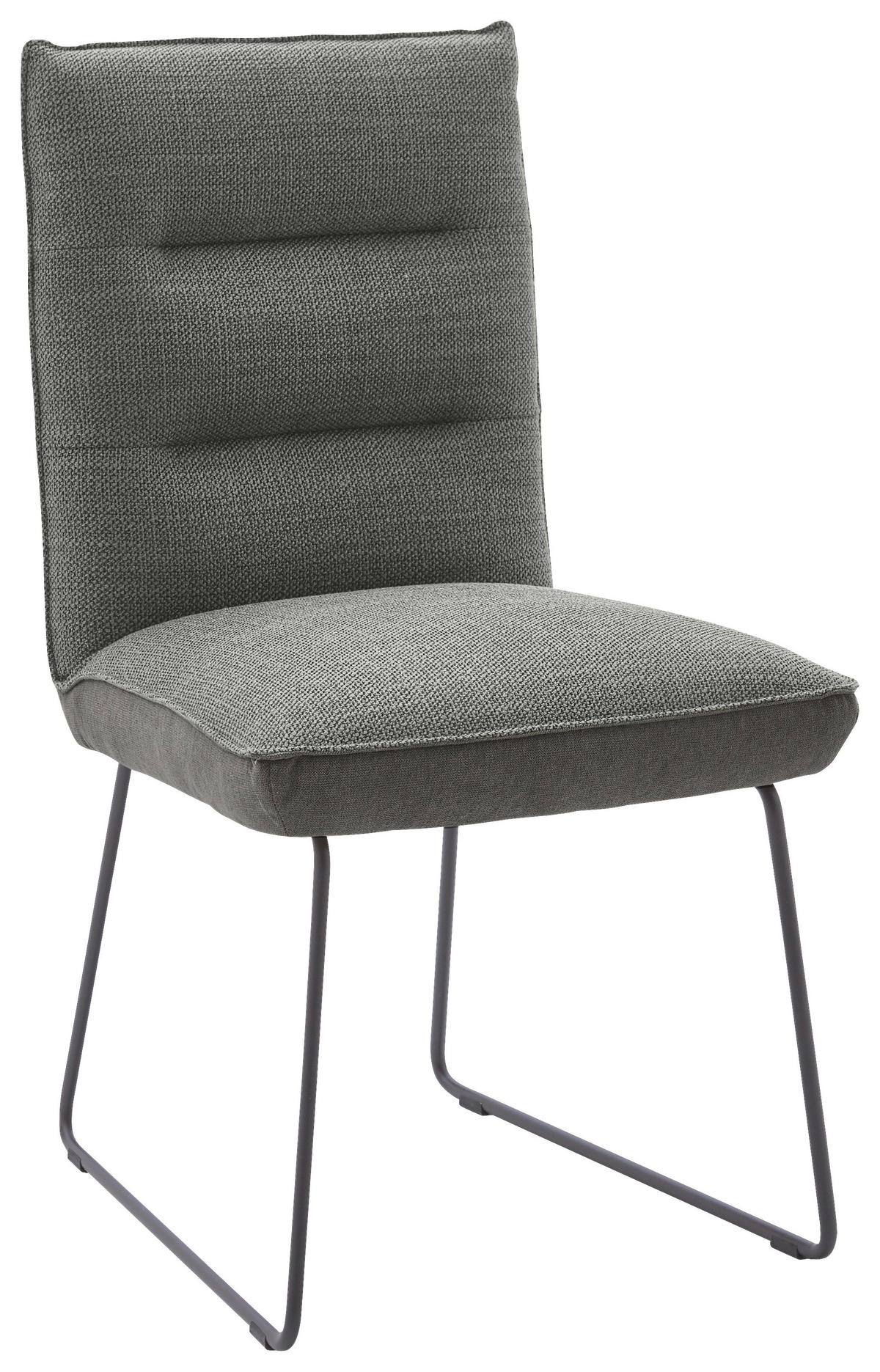 STUHL Stahl Flachgewebe  - Dunkelgrau/Schwarz, Design, Textil/Metall (49/93/59cm) - Dieter Knoll