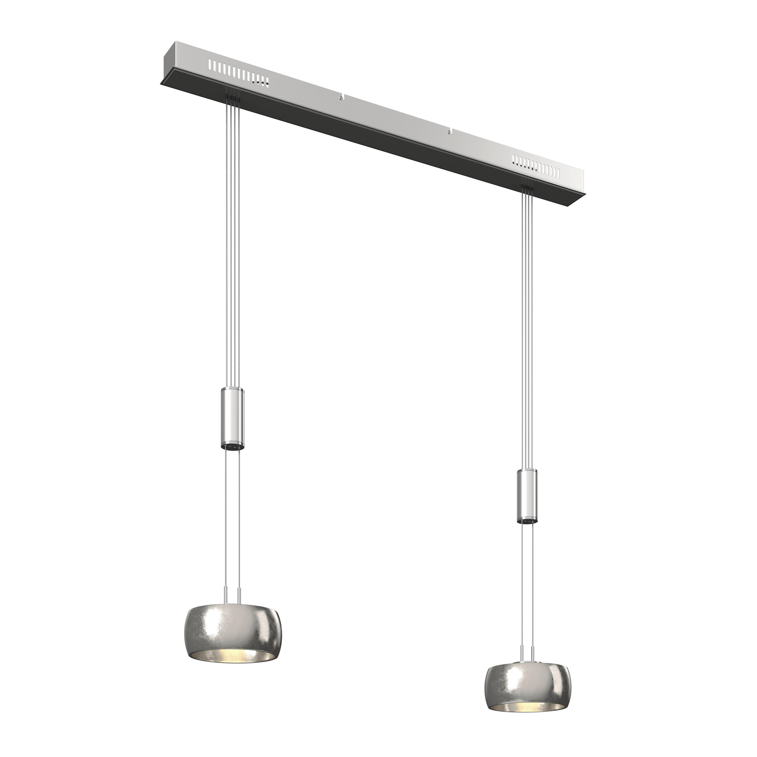 LED-HÄNGELEUCHTE Colette 65/21/150 cm  - Nickelfarben, Design, Metall (65/21/150cm) - Fischer & Honsel