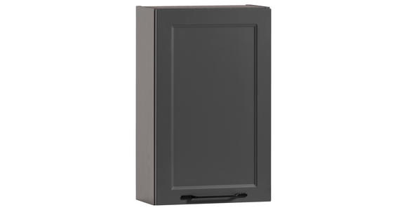 OBERSCHRANK 40/64/20 cm  - Schwarz/Graphitfarben, KONVENTIONELL, Holzwerkstoff/Metall (40/64/20cm) - Xora