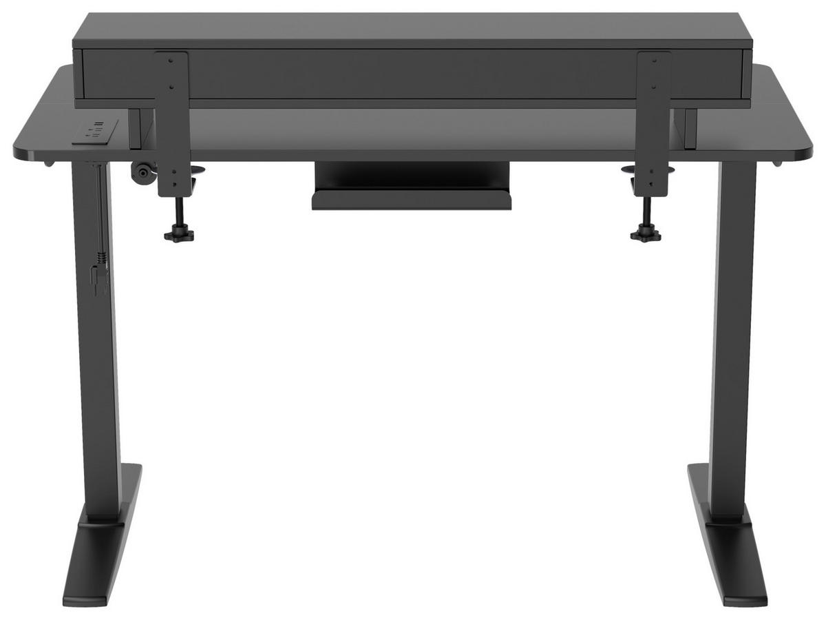 SCHREIBTISCH  in Schwarz  - Schwarz, MODERN, Holzwerkstoff/Kunststoff (120/75/120/60cm) - MID.YOU