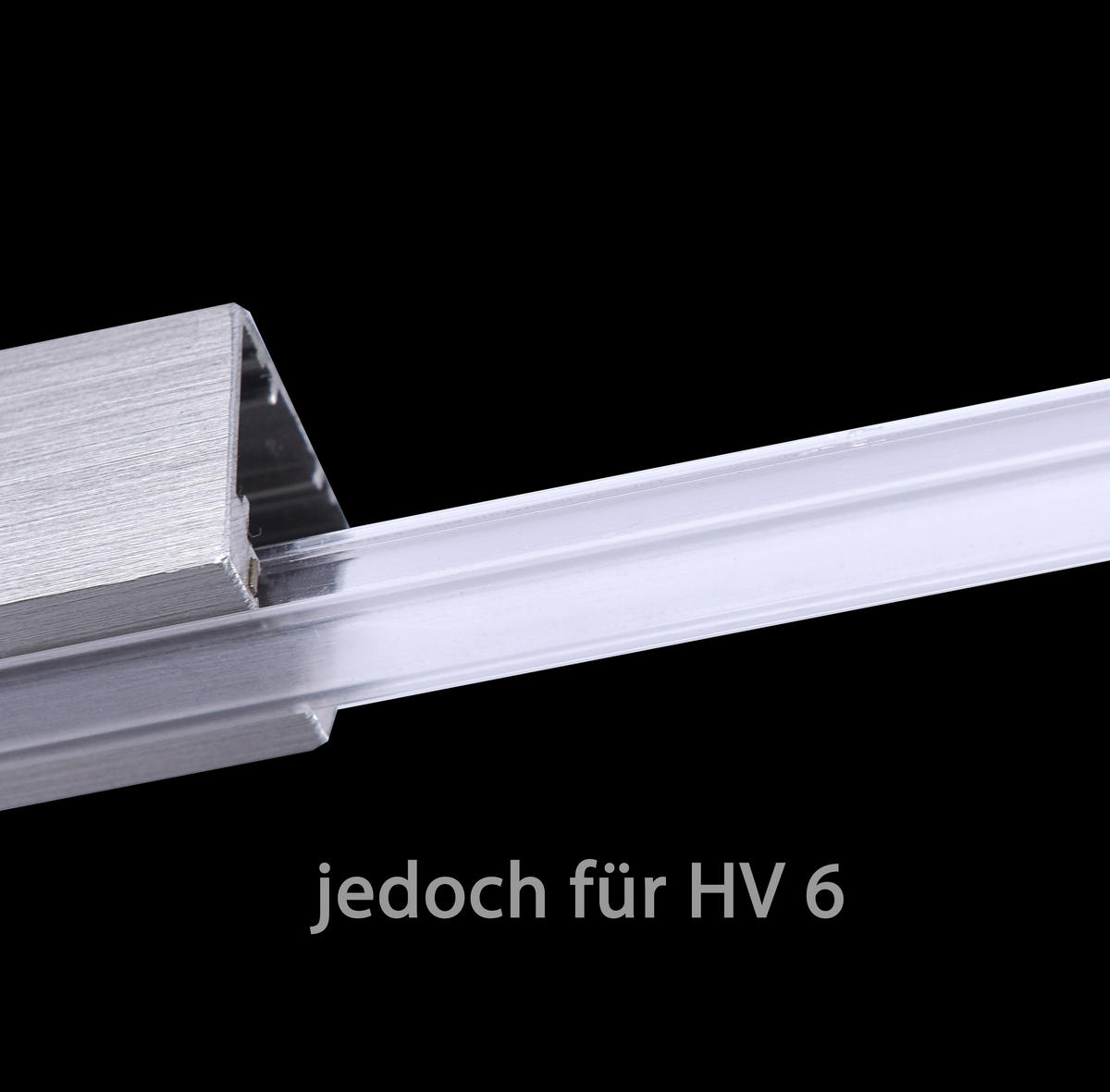 SCHIENENSYSTEM-ABDECKSCHIENE - Transparent, Basics, Kunststoff (50cm) - Fischer & Honsel