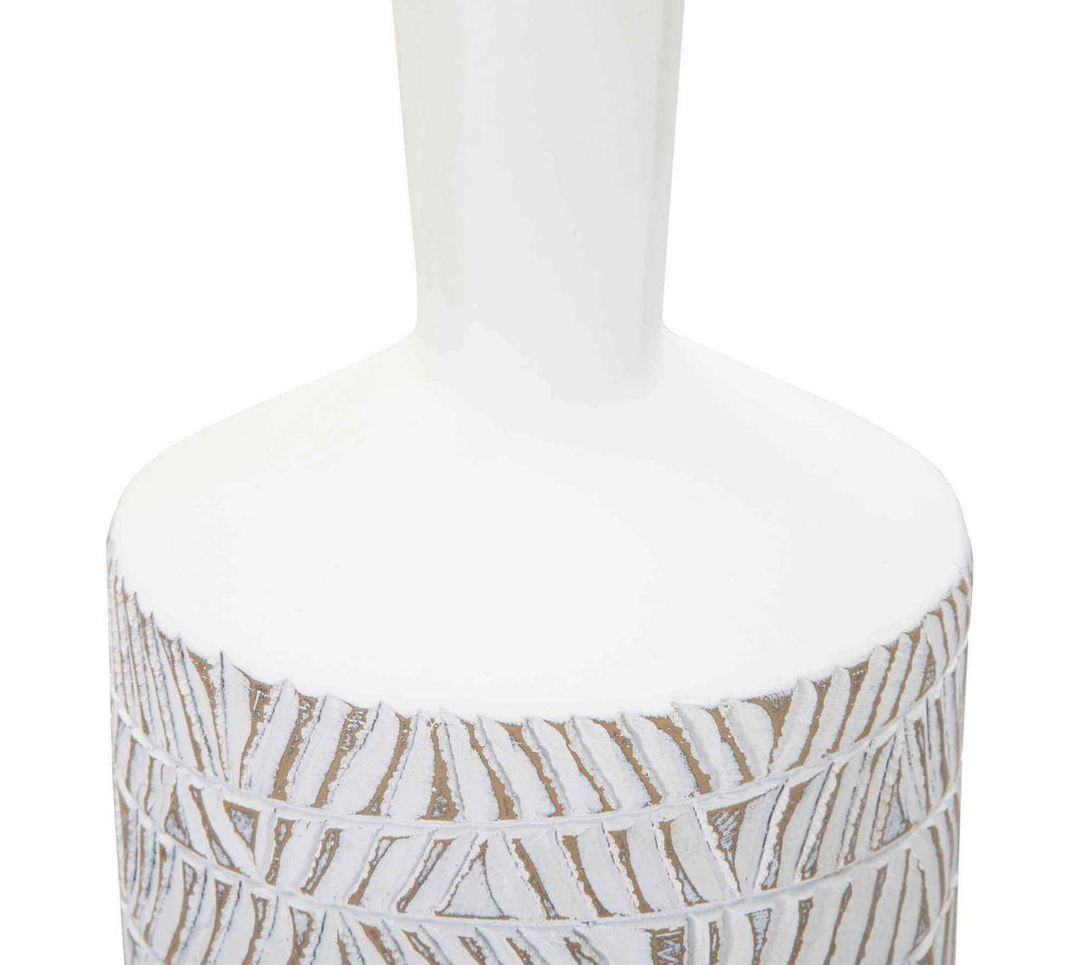 Vase Polyresin Nairobi Bottl  - Weiß, Basics, Kunststoff (15/49.5/15cm)