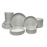 KOMBISERVICE Kyoto striscia 16-teilig  - Weiß, Trend, Keramik - Novel