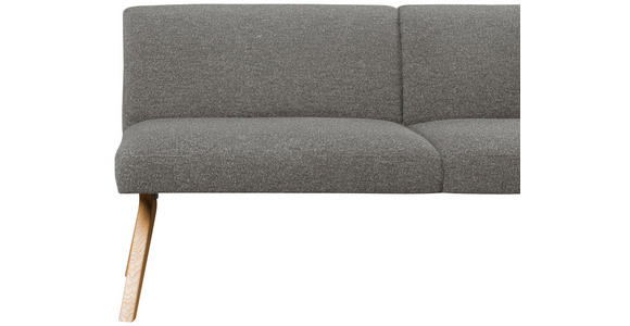 ECKBANK 218/172 cm Webstoff Grau Eiche vollmassiv   - Eichefarben/Grau, KONVENTIONELL, Holz/Textil (218/172cm) - Linea Natura