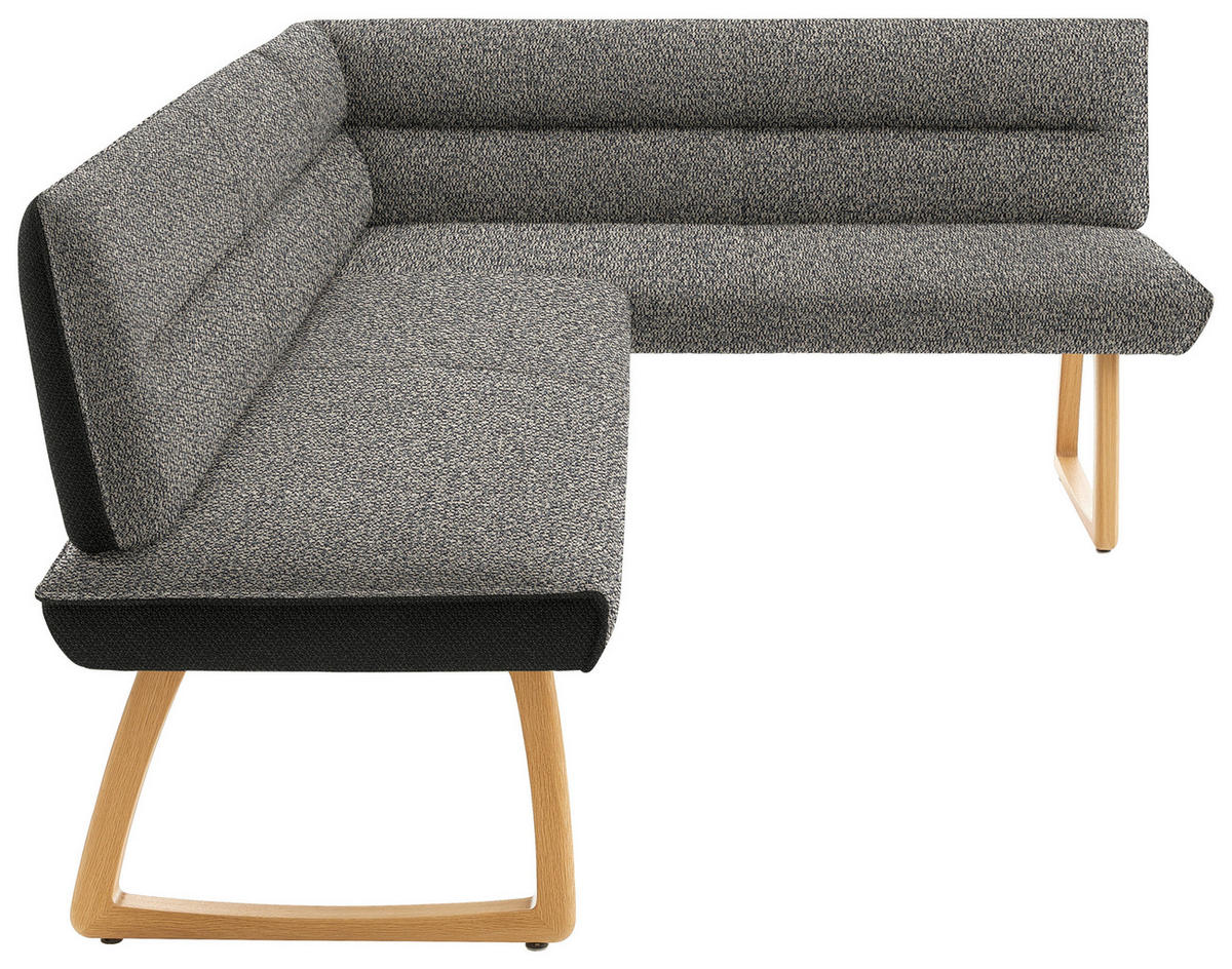 ECKBANK 237/162 cm  in Anthrazit, Grau  - Eichefarben/Anthrazit, Design, Holz/Textil (237/162cm) - Koinor