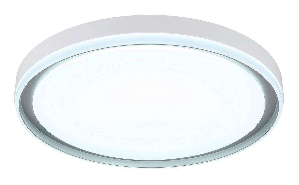 STROPNA LED-SVETILKA  JANICE ///230 V/ - srebrne barve/bela, Design, kovina/umetna masa (50/8cm) - Globo