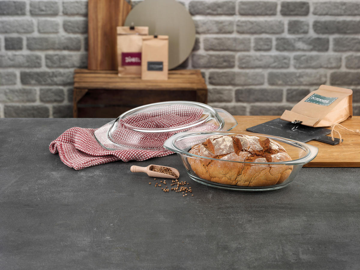BACKFORM BROT BACKEN & MEHR  - Klar, Basics, Glas (2,2l) - Bohemia