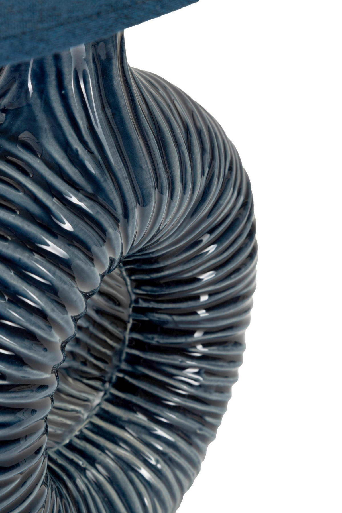 TISCHLEUCHTE   - Blau, Basics, Keramik/Textil (28.5/15/43cm)