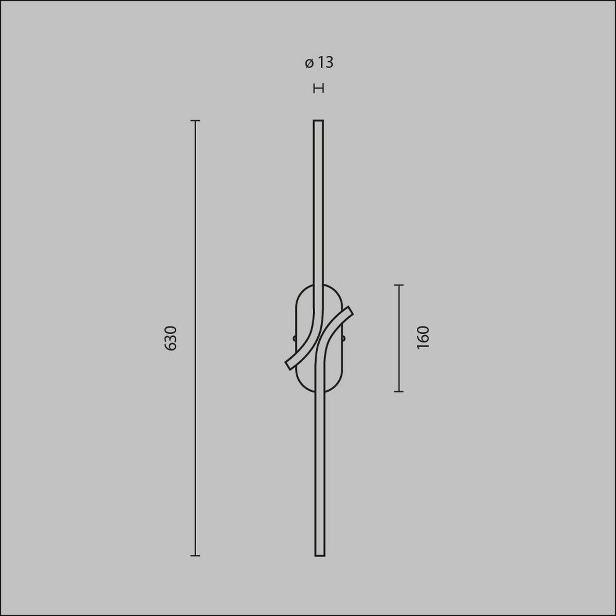 WANDLEUCHTE - Messingfarben/Schwarz, Modern, Stein/Metall (9,7/8,6/63cm) - MAYTONI