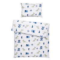 DETSKÁ POSTEĽNÁ BIELIZEŇ 100/135 cm  - modrá/biela, Trend, textil (100/135cm) - Patinio