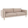 3-SITS SOFFA i beige  - ek Bianco/beige, Klassisk, metall/trä (216/78/87cm) - Rowico