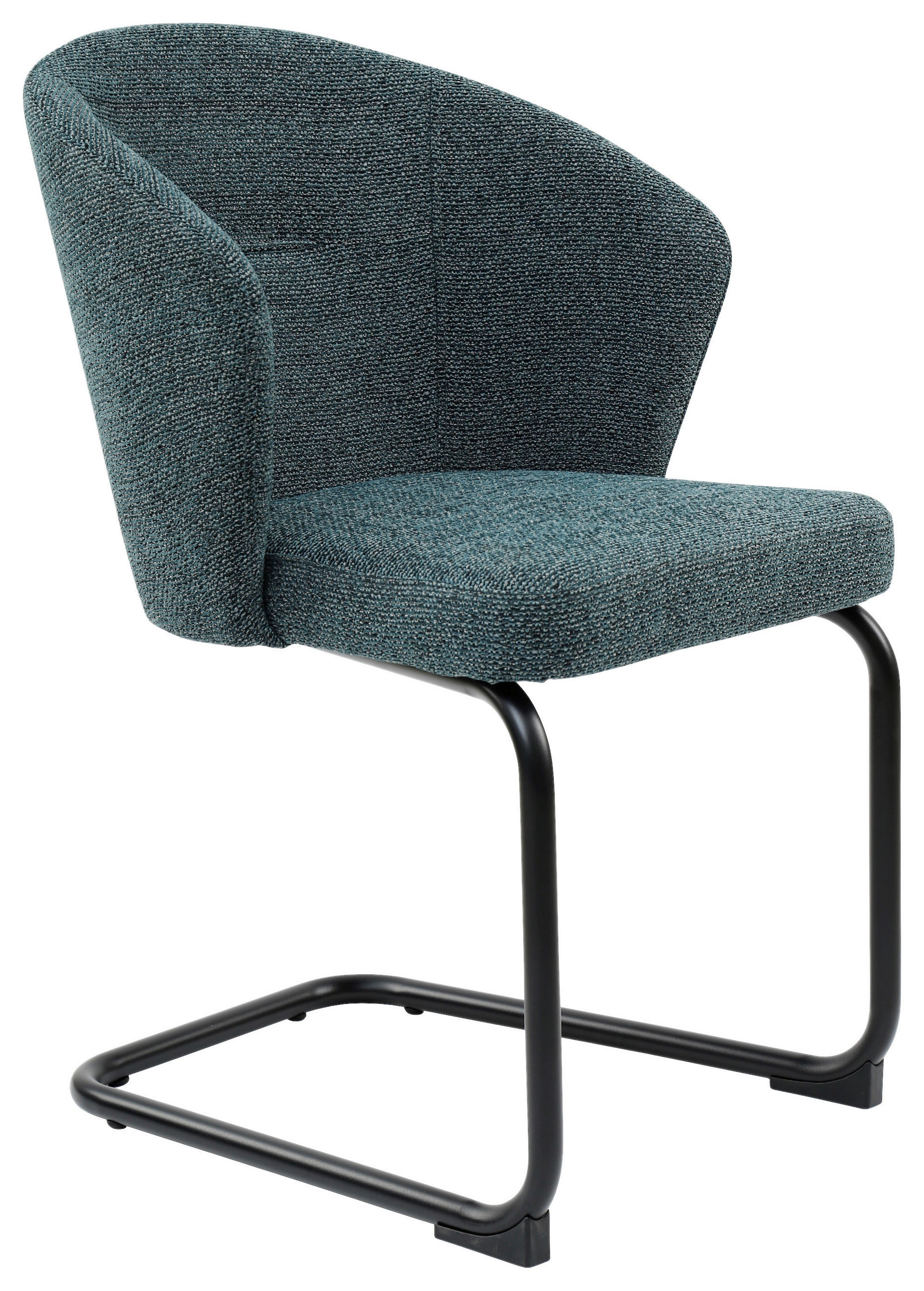 STUHL - Blau/Schwarz, Design, Textil/Metall (57/86/57,5cm) - Stylife