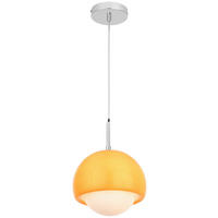 HÄNGELEUCHTE 22,5/120 cm   - Orange/Weiß, Design, Glas/Metall (22,5/120cm) - Collet's Monde