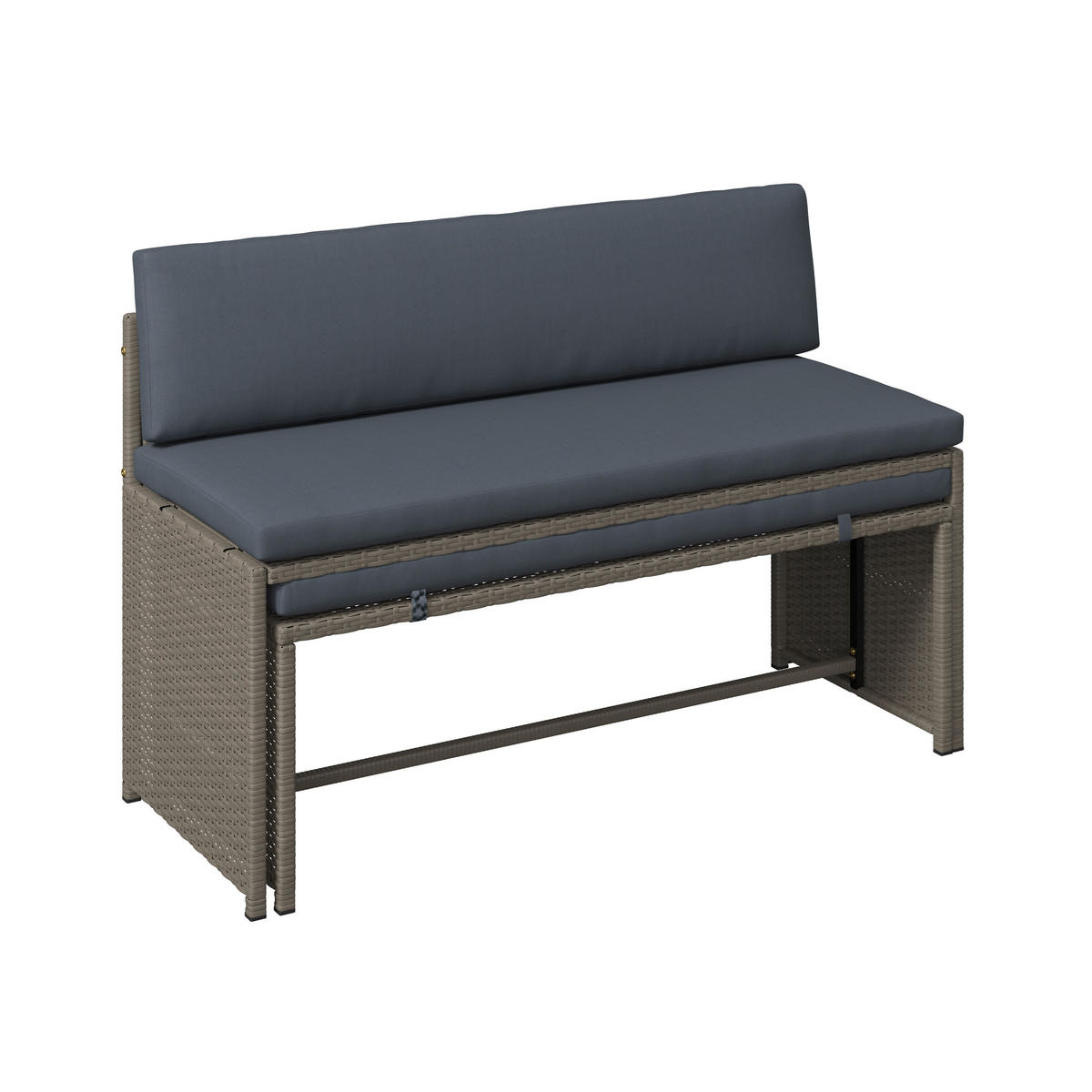 GARTENSET  - Grau, MODERN, Textil/Metall (115/92/74cm) - Ambia Garden