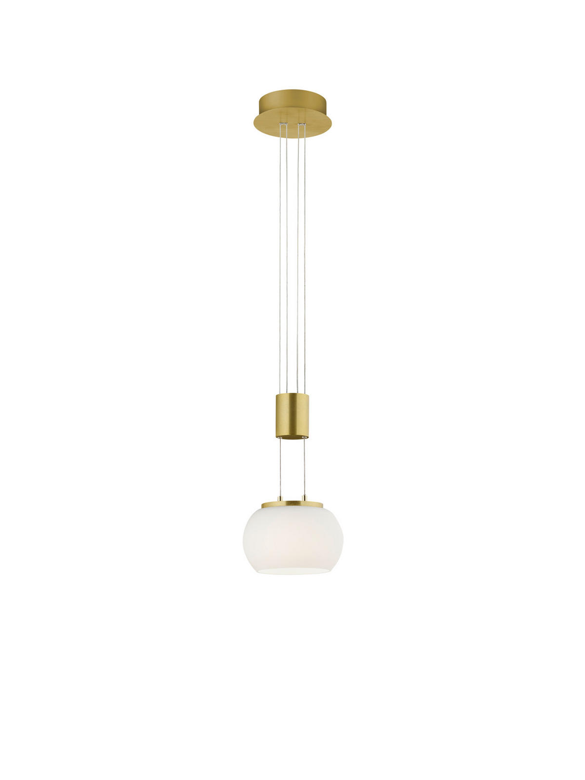 LED-HÄNGELEUCHTE Madison 18/150 cm   - Messingfarben/Weiß, Design, Glas/Metall (18/150cm) - Trio Leuchten