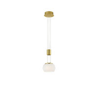 LED-HÄNGELEUCHTE 18/150 cm    - Weiss/Messingfarben, Design, Glas/Metall (18/150cm) - Trio Leuchten