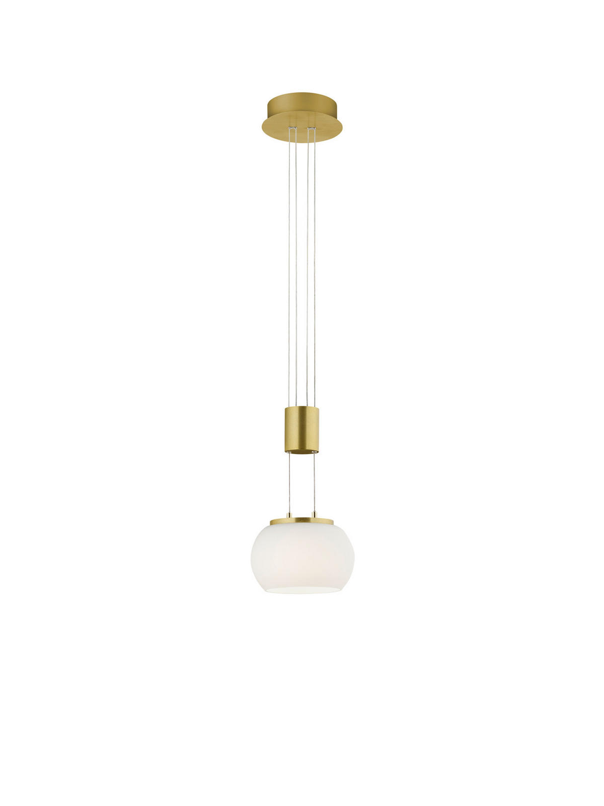 LED-HÄNGELEUCHTE 18/150 cm    - Weiss/Messingfarben, Design, Glas/Metall (18/150cm) - Trio Leuchten