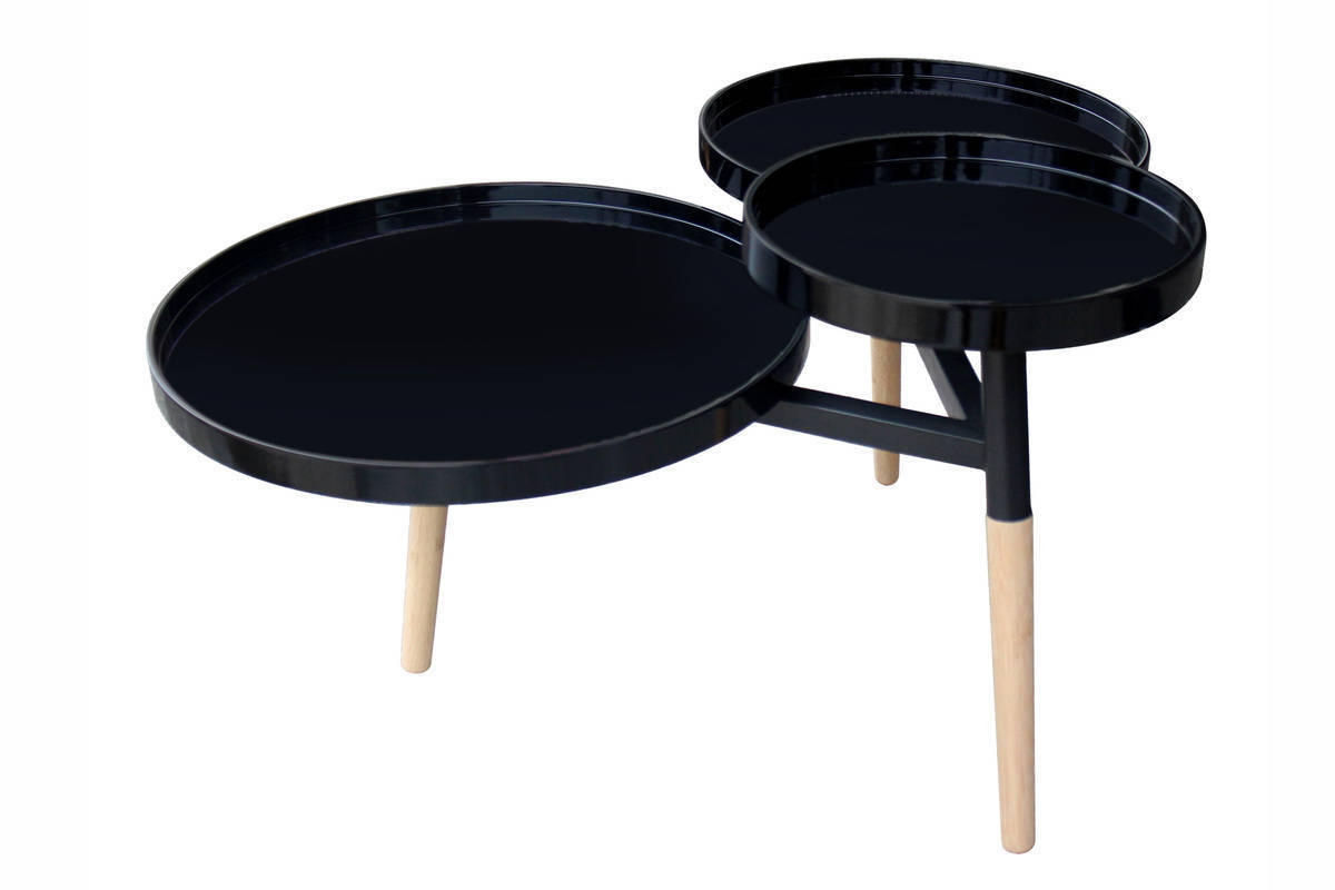 BEISTELLTISCH in Holz, Metall, Holzwerkstoff 71/87/50 cm  - Schwarz/Braun, Basics, Holz/Holzwerkstoff (71/87/50cm) - Kayoom