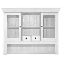 BUFFETAUFSATZ - Weiß/Kupferfarben, ROMANTIK / LANDHAUS, Glas/Holz (143/112/32cm) - Boxxx