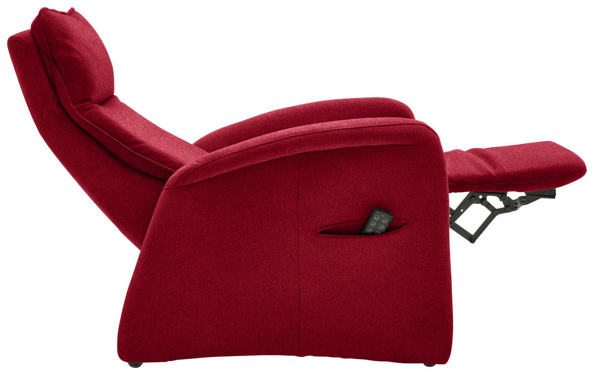 FERNSEHSESSEL in Chenille Rot  - Rot, Konventionell, Kunststoff/Textil (79-83/108/87cm) - Valdera