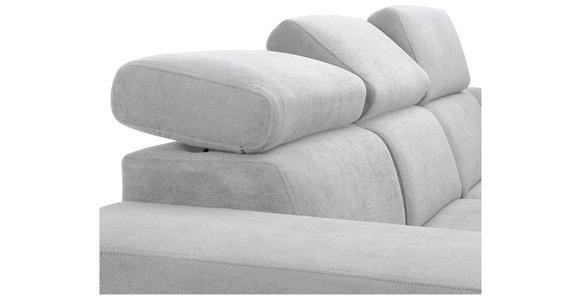 ECKSOFA  in Webstoff Hellgrau  - Hellgrau/Schwarz, KONVENTIONELL, Holz/Textil (283/244cm) - Carryhome