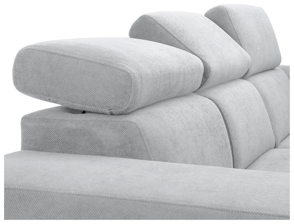 ECKSOFA Hellgrau Webstoff  - Hellgrau/Schwarz, KONVENTIONELL, Holz/Textil (283/244cm) - Carryhome