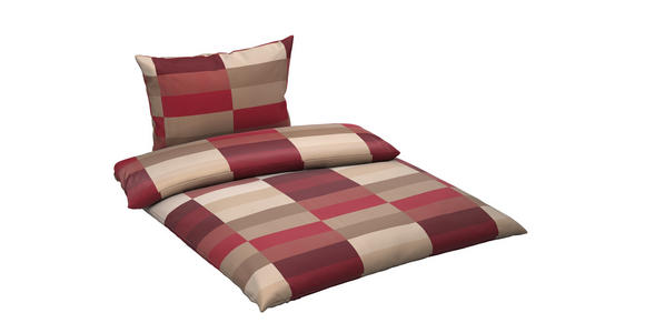 BETTWÄSCHE CUBY Satin 140/200 cm  - Bordeaux, KONVENTIONELL, Textil (140/200cm) - Novel