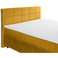 BOXSPRINGBETT 180/200 cm,  in Currygelb  - Currygelb/Schwarz, Design, Holzwerkstoff/Kunststoff (180/200cm) - Xora