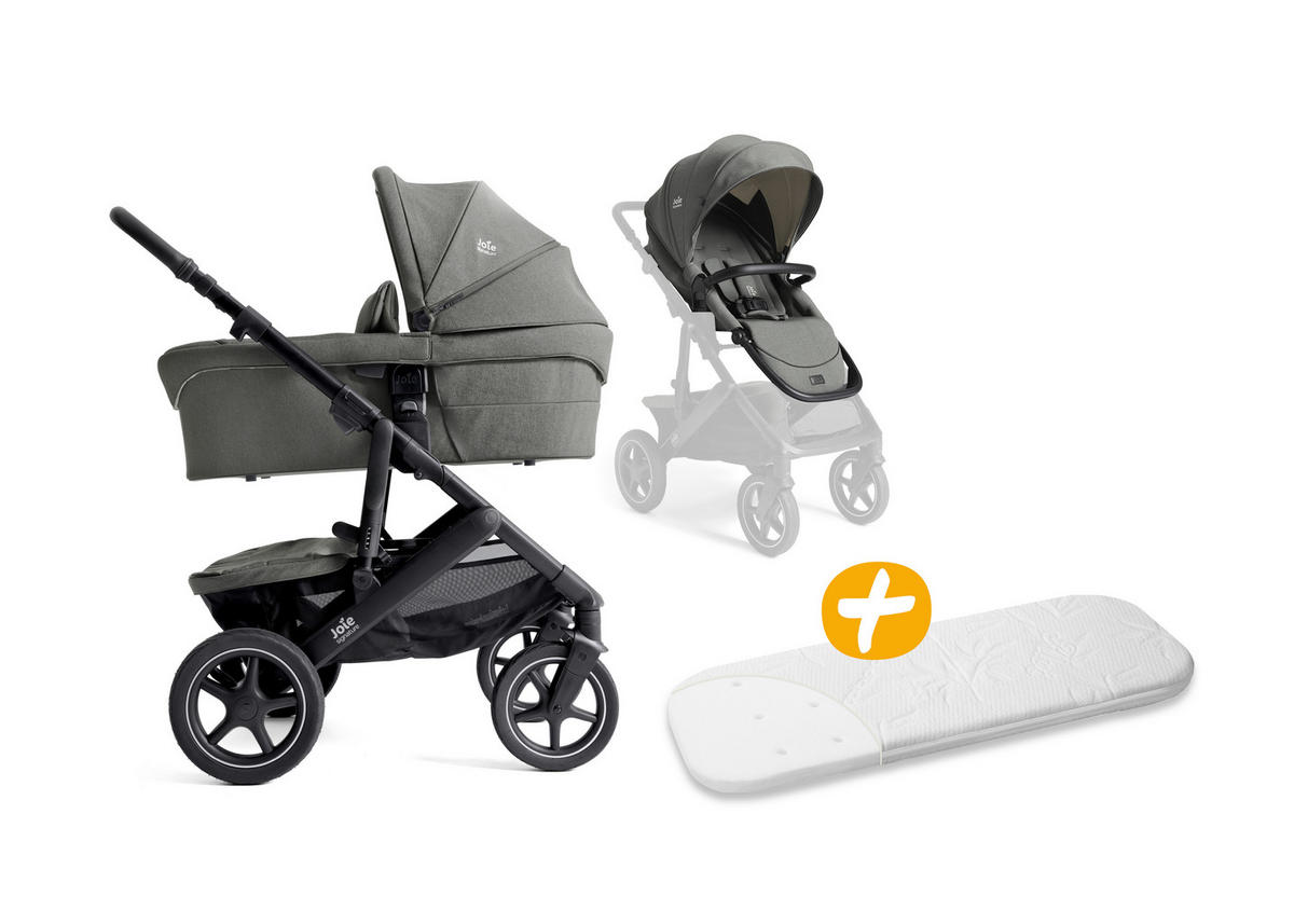KINDERWAGENSET Vinca 2in1  - Salbeigrün/Schwarz, Basics, Kunststoff/Metall (65/109/97cm) - JOIE SIGNATURE