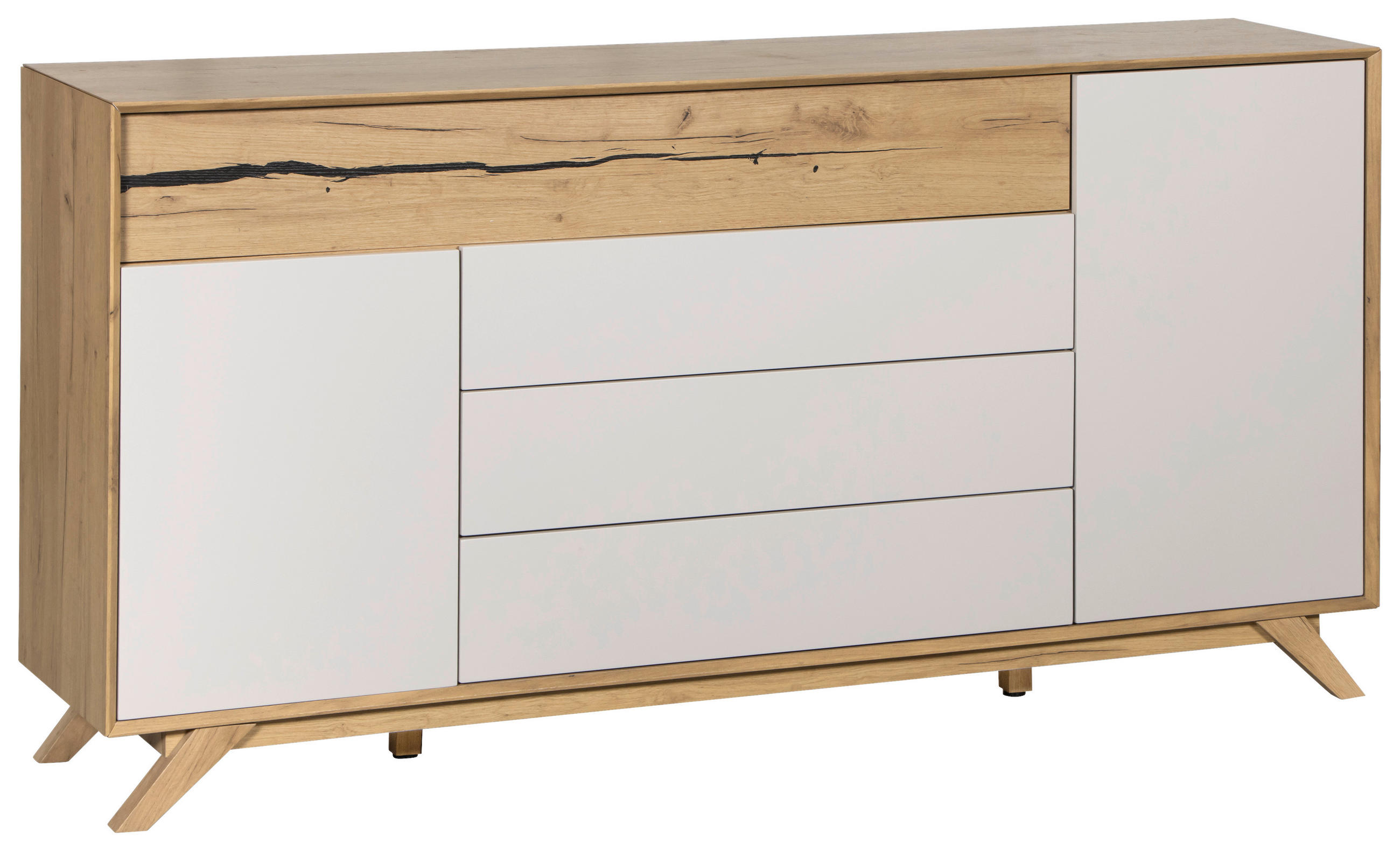 SIDEBOARD 180/93/40 cm  - Kaschmir/Eichefarben, KONVENTIONELL, Holz/Holzwerkstoff (180/93/40cm) - Xora