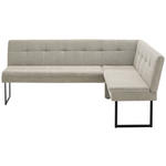 ECKBANK 213/155 cm  in Beige  - Beige/Schwarz, Design, Textil/Metall (213/155cm) - Novel
