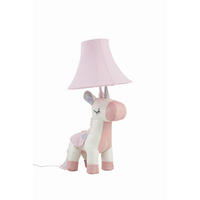 LED-KINDERTISCHLEUCHTE Elsa das Einhorn 26/30/51 cm   - Rosa/Weiß, LIFESTYLE, Textil/Metall (26/30/51cm) - Happy Lamps