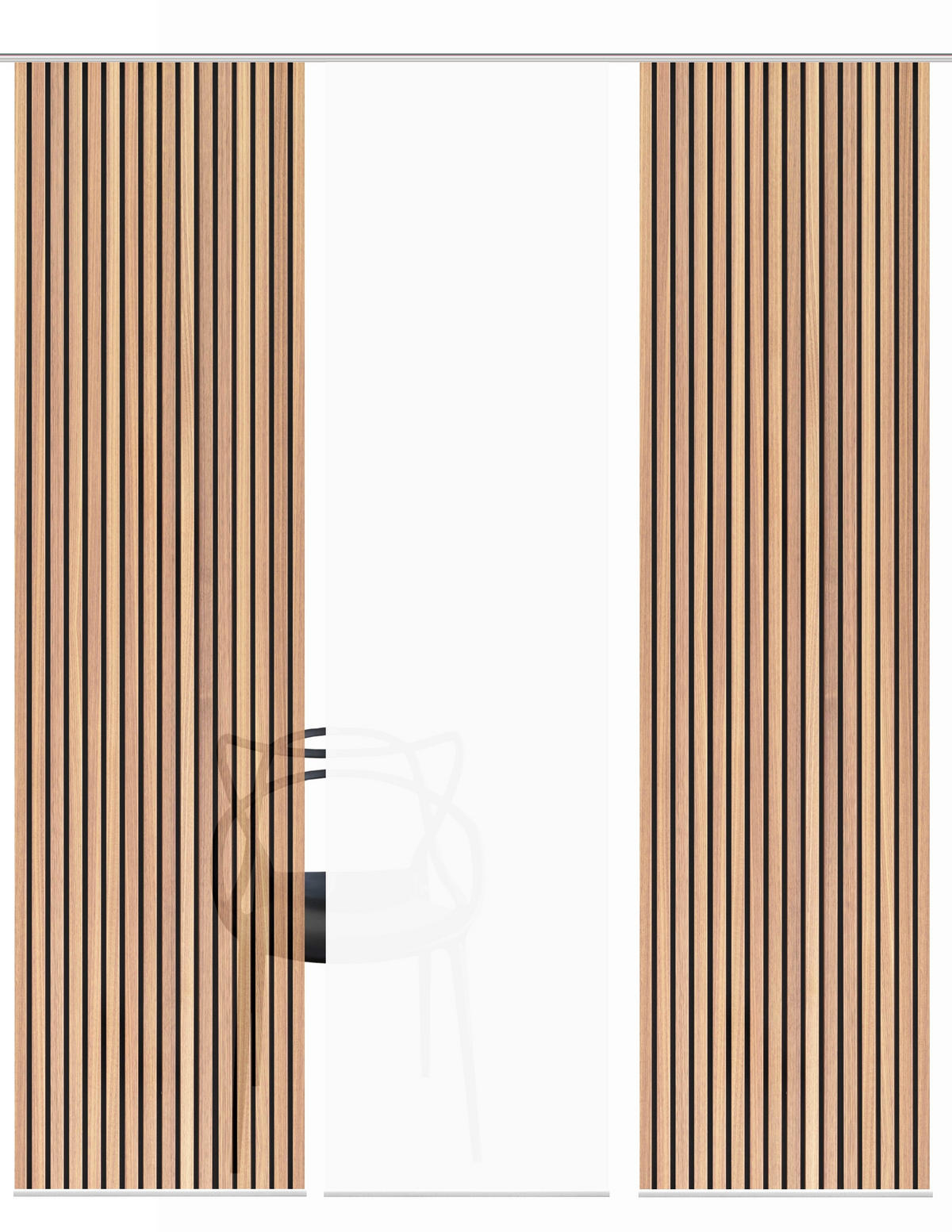 FLÄCHENVORHANG  3 Stück  blickdicht  60/245 cm   - Braun, Trend, Textil (60/245cm)