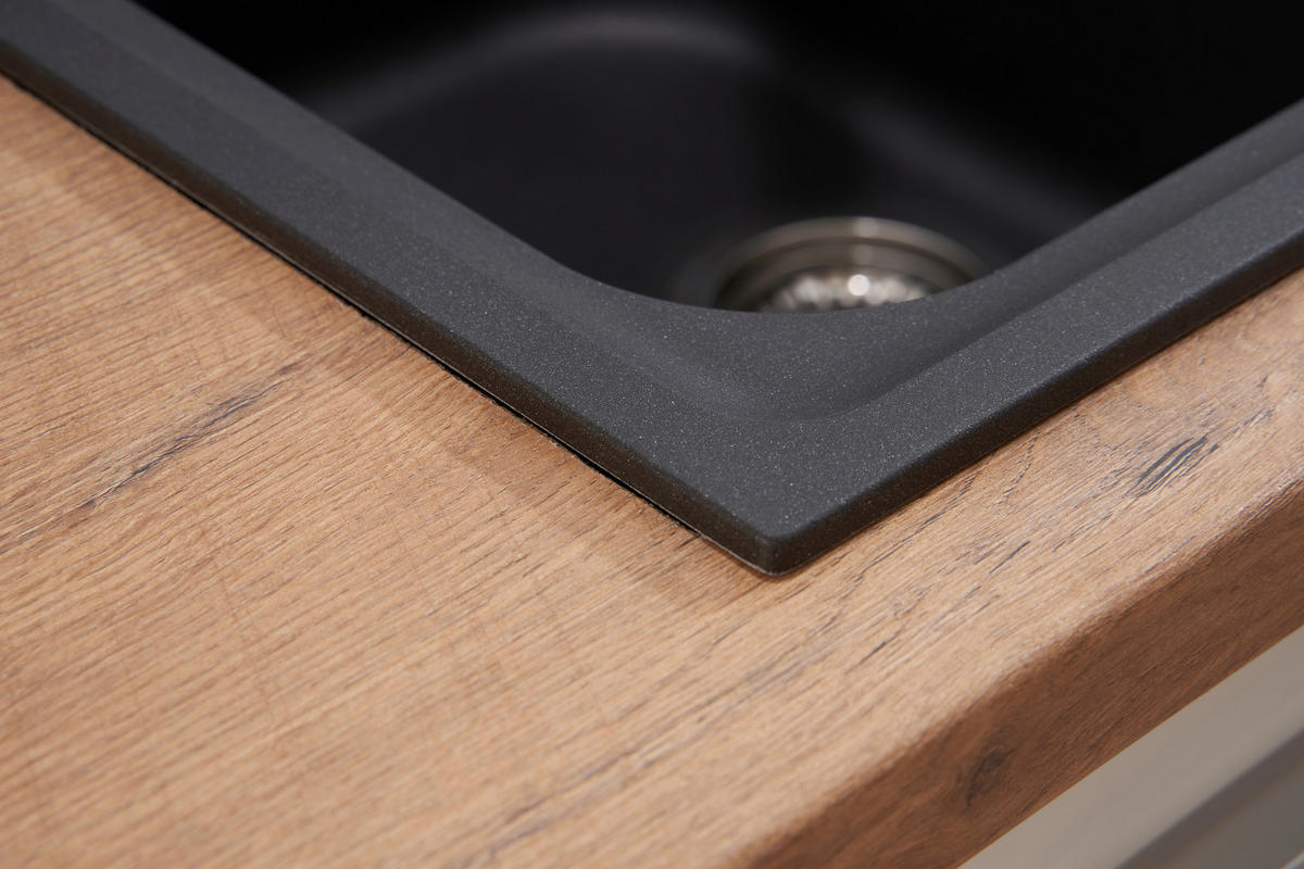 SPÜLE 1725ORLANDO86X50S  - Schwarz, Trend, Stein (86/20,9/50cm) - Respekta