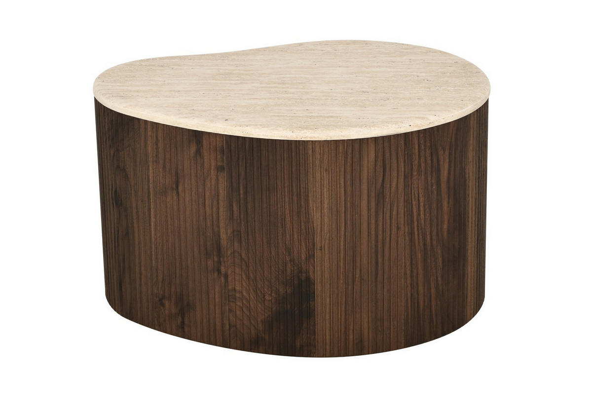 COUCHTISCH 64/45/38 cm Freiform Kaschmir  - Kaschmir/Walnussfarben, Design, Holzwerkstoff (64/45/38cm) - MID.YOU