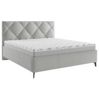 POLSTERBETT Lattenrost, gepolstertes Kopfteil 140/200 cm  in Greige  - Greige/Schwarz, MODERN, Holz/Textil (140/200cm) - Boxxx