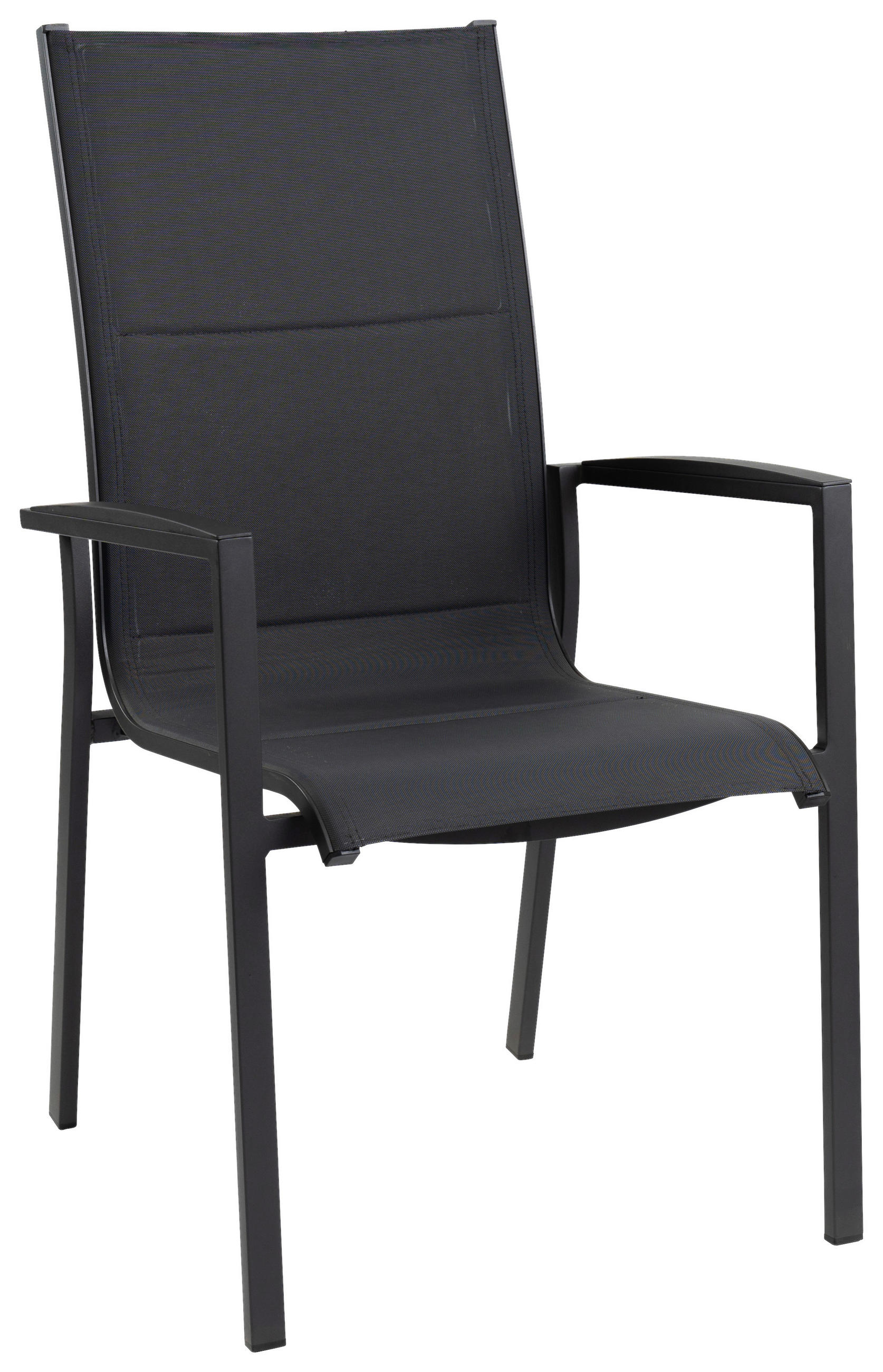 STAPELSTUHL in Metall, Textil Grau  - Schwarz/Grau, Basics, Textil/Metall (70/100/57cm) - Tierra Outdoor