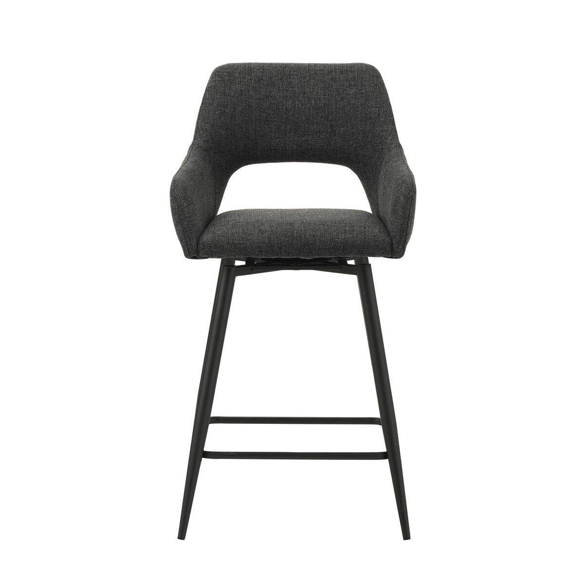 BARHOCKER-SET in Schwarz  - Schwarz, MODERN, Textil/Metall (51,5/97/54cm) - MID.YOU