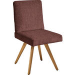 STUHL  in Chenille Holz, Textil  - Eichefarben/Rosa, Design, Holz/Textil (46/94/58cm) - Dieter Knoll