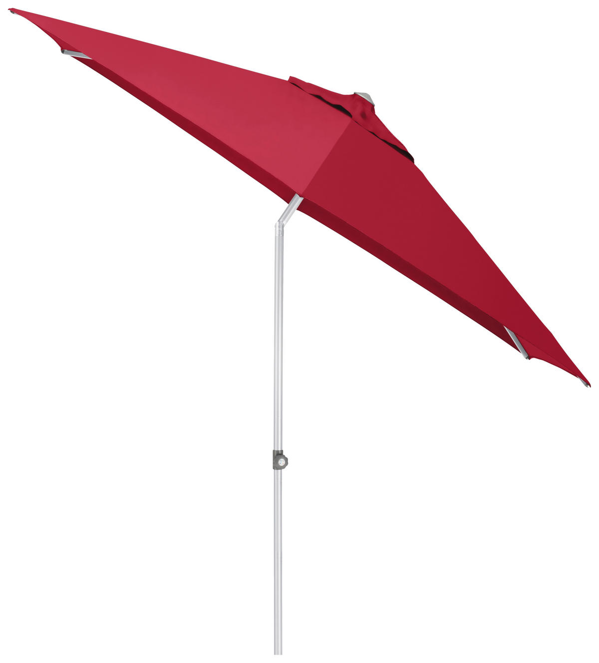 SONNENSCHIRM 300 cm Rot  - Silberfarben/Rot, Basics, Textil/Metall (300cm) - Kettler