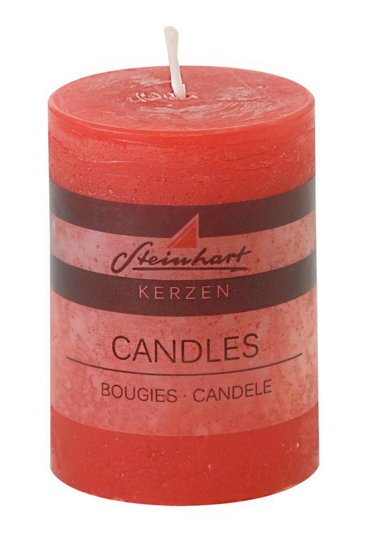 STUMPENKERZE 5,8/8 cm  - Rot, Basics (5,8/8cm) - Steinhart