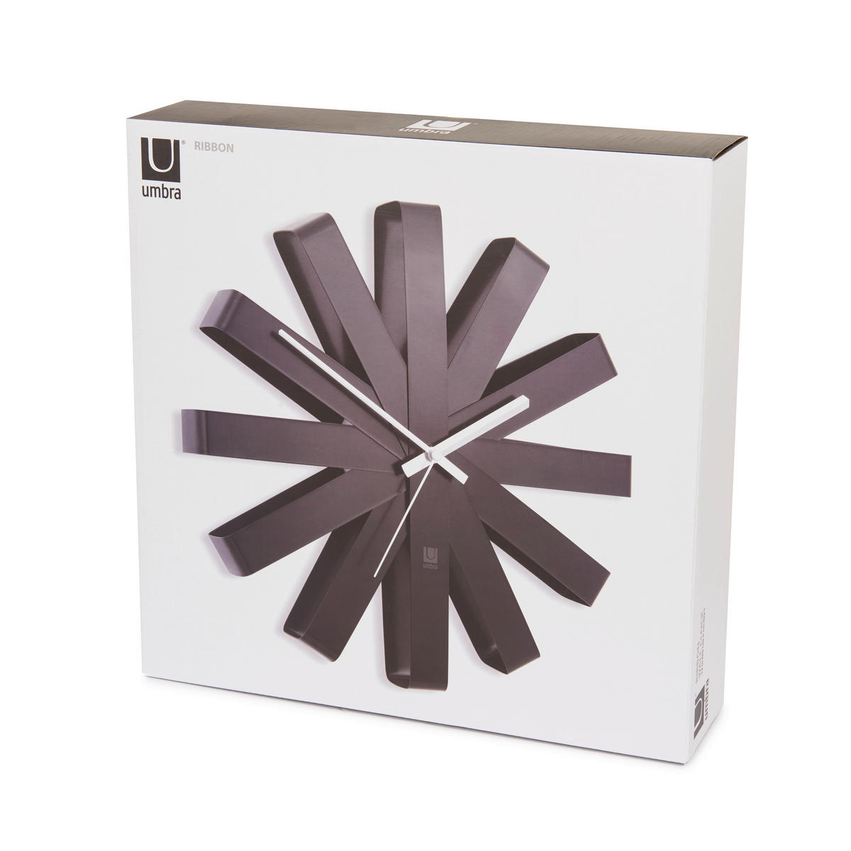 WANDUHR  Schwarz  - Schwarz, Basics, Metall (30/30/7cm) - Umbra