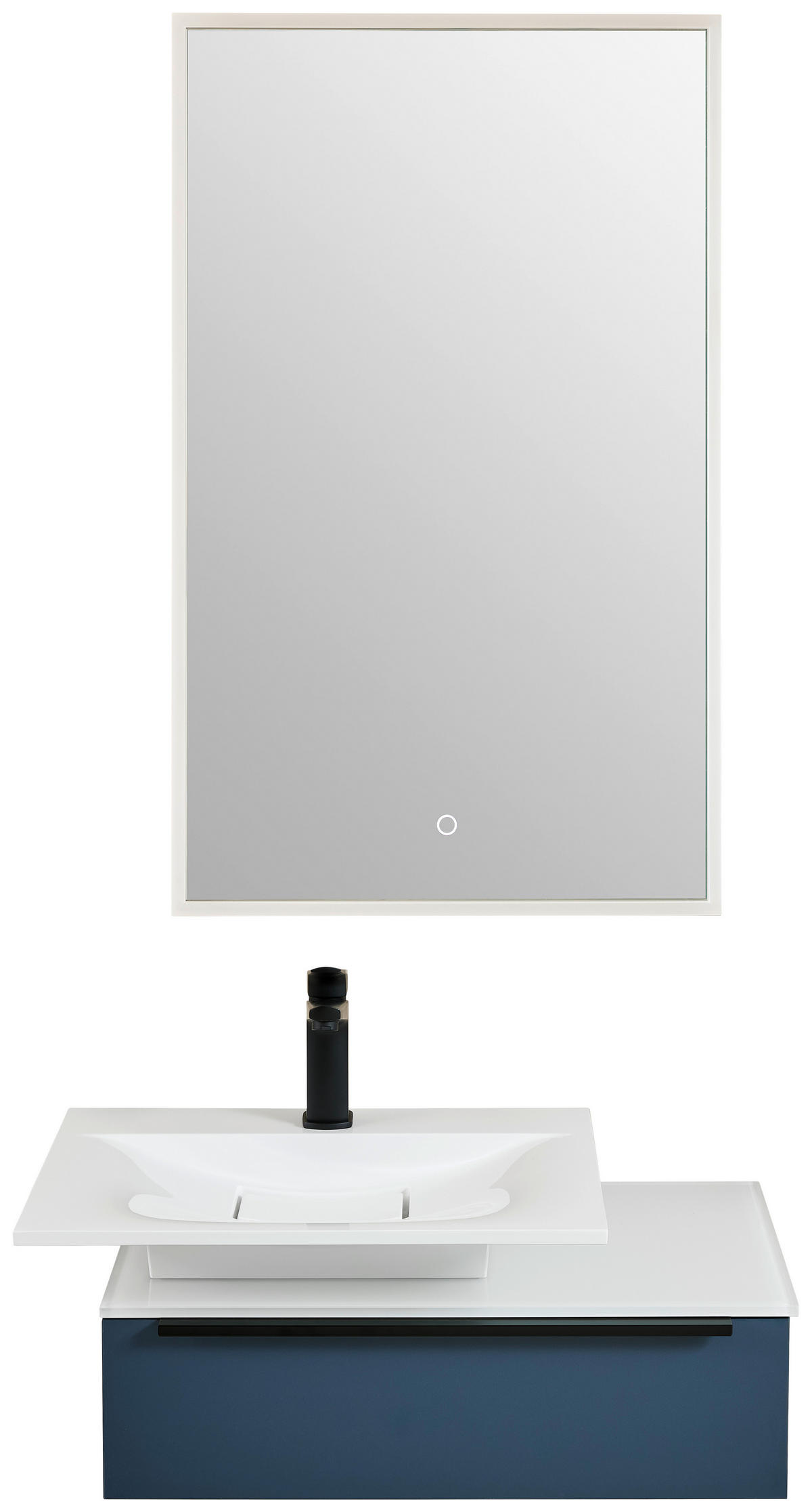 WASCHTISCHKOMBI 66,6 cm  - Blau/Schwarz, KONVENTIONELL, Holzwerkstoff/Stein (66,6cm) - Novel