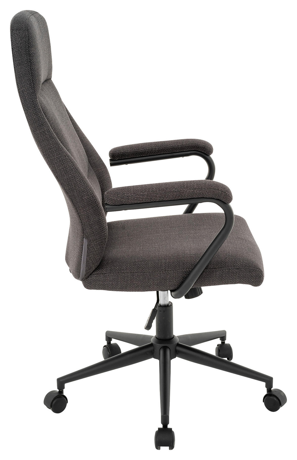 CHEFSESSEL Webstoff Anthrazit, Schwarz  - Anthrazit/Schwarz, MODERN, Kunststoff/Textil (60/106-114/65cm) - MID.YOU