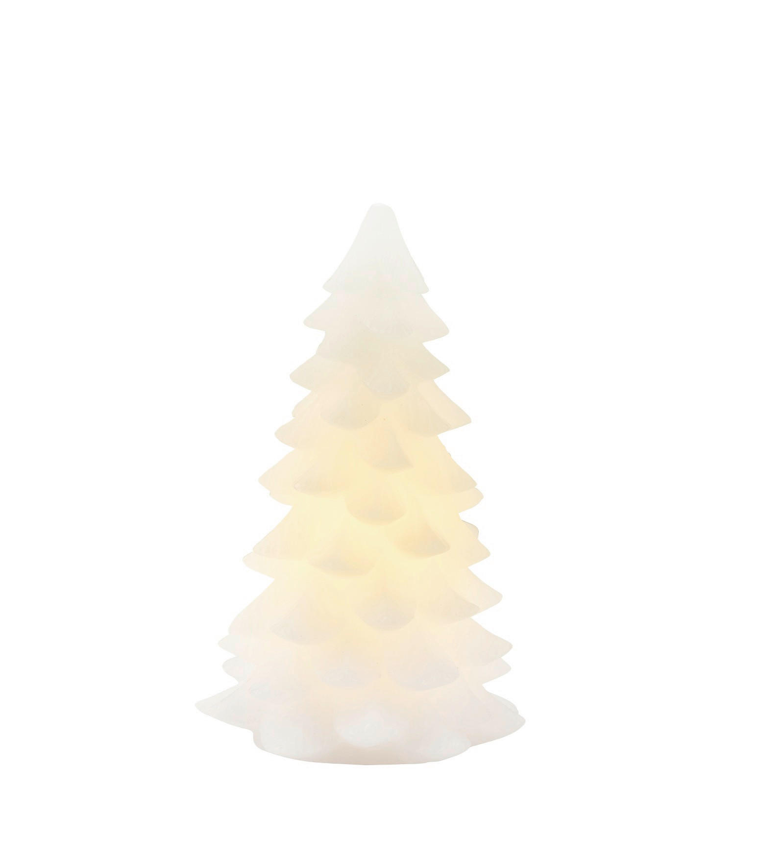 LED-KERZE  - Weiß, KONVENTIONELL, Naturmaterialien (11/19cm)