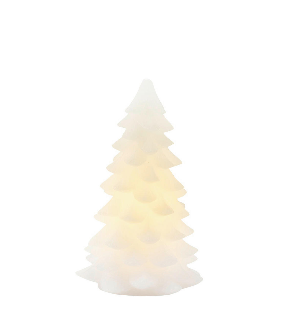 LED-KERZE  - Weiß, KONVENTIONELL, Naturmaterialien (11/19cm)