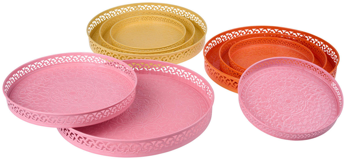 POSLUŽAVNIK ZA SERVIRANJE       39/4 cm       - narančasta, Trend, metal (39/4cm) - Ambia Home